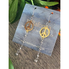 PEACE CHAIN EARRINGS