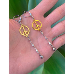 PEACE CHAIN EARRINGS