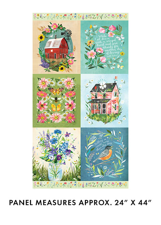 Multi A Prairie Heart Panel 24