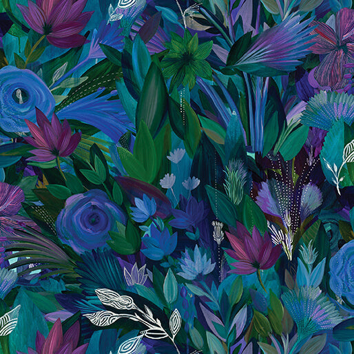 Multi Feathered Floral Cotton 44