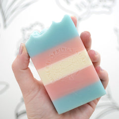 Trans Pride Frosted Lavender & Sage Handcrafted Soap