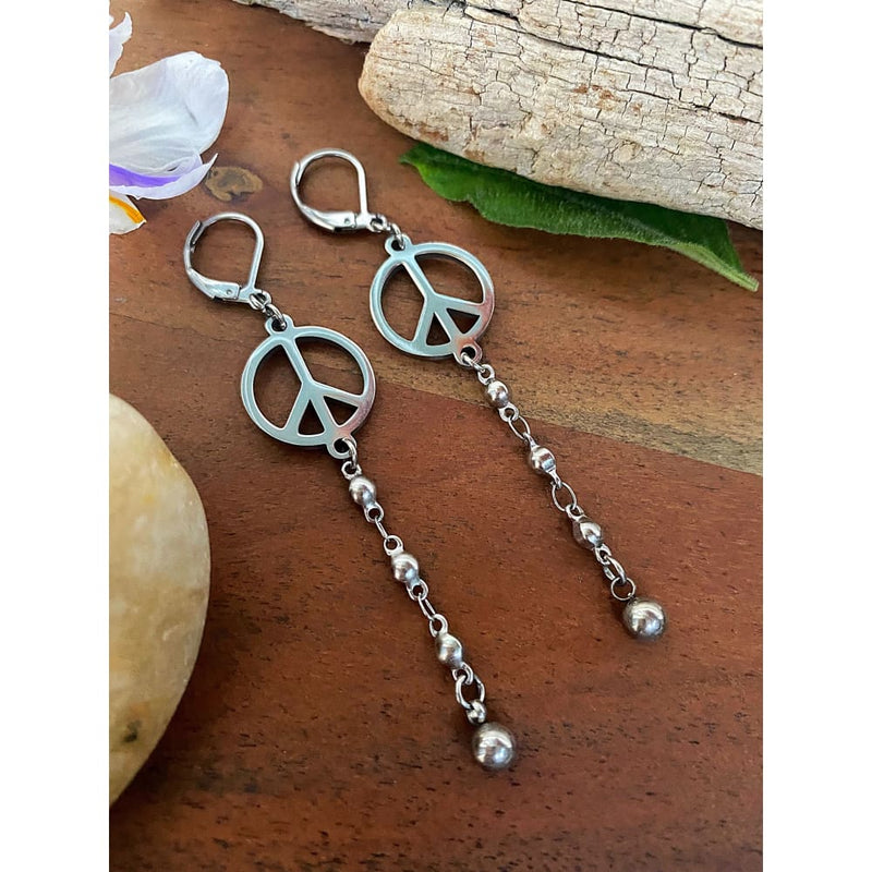PEACE CHAIN EARRINGS
