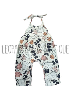 Boo ghost Halter Tie romper