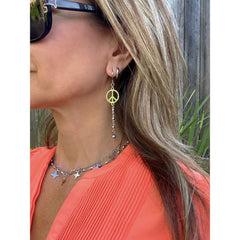 PEACE CHAIN EARRINGS