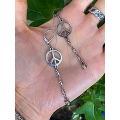 PEACE CHAIN EARRINGS